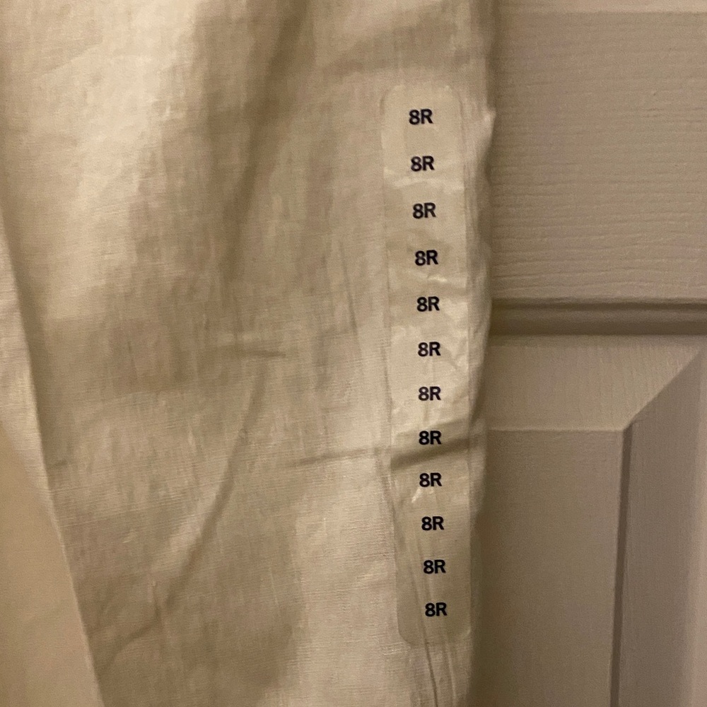 GAP white Linen wide leg cuffed trousers - Picture 8 of 14